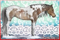 Horse Color:White Spotted Liver Chestnut Ice Tobiano Rabicano