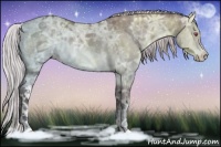 Horse Color:Chocolate Silver Brown Chinchilla Ice Dun Sabino