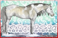 Horse Color:Chocolate Palomino Ice Onyx Splash Tobiano 