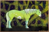 Horse Color:Watercolor White Spotted Silver Brown Frame 