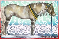 Horse Color:White Spotted Liver Red Onyx Ice