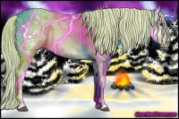 Horse Color:Watercolor Chestnut Ice Sabino Splash 