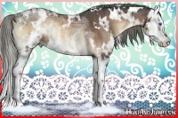 Horse Color:White Spotted Liver Red Onyx Ice Splash Rabicano 