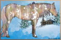 Horse Color:Nacre White Spotted Silver Brown Ice