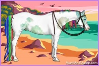 Horse Color:Painted Watercolor Liver Chestnut Splash Tobiano Rabicano 