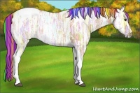 Horse Color:Painted Red Dun Ice Tobiano 