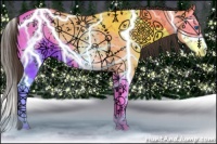 Horse Color:Sable Champagne Ice Dun Sabino Splash 