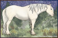 Horse Color:Palomino Roan Pearl and Palomino Roan Pearl Frame