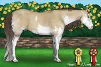 Horse Color:Classic Champagne Dun Sabino Splash 