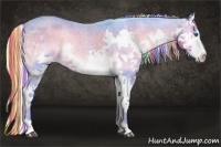 Horse Color:Painted Watercolor Silver Smoky Blue Onyx Roan Splash 