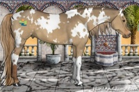 Horse Color:White Spotted Liver Red Dun 