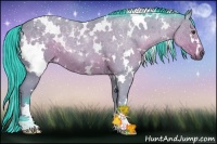 Horse Color:Watercolor White Spotted Brown 