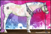 Horse Color:Painted Watercolor White Spotted Silver Brown Onyx Tobiano