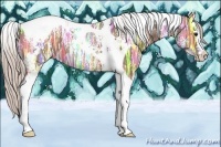 Horse Color:Silver Brown Ice Splash Tobiano 