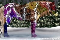 Horse Color:Brown Ice Pearl Splash Appaloosa Rabicano 