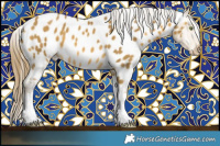 Horse Color:Sable Cream Champagne Tobiano Near Leopard 