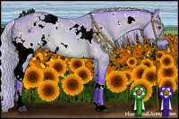 Horse Color:Watercolor White Spotted Silver Brown Dun Sabino 