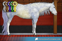 Horse Color:Watercolor White Spotted Liver Chestnut Ice Pearl Tobiano