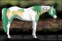 Horse Color:Watercolor Blue Onyx Tobiano Snowflake Varnish