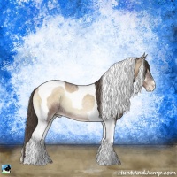 Horse Color:Blue Onyx Ice Pearl Tobiano