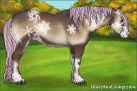Horse Color:Painted Silver Blue Onyx Ice Sabino Varnish Rabicano 