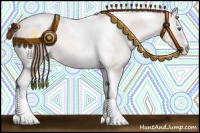 Horse Color:Platinum Sable Champagne Pearl Splash Tobiano Frame 