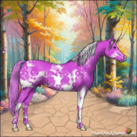 Horse Color:Watercolor Chestnut Sabino Tobiano Frame 