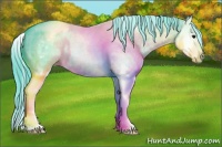 Horse Color:Watercolor Smoky Blue Ice Roan Splash Appaloosa Rabicano