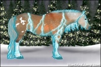 Horse Color:Thunderstruck White Spotted Silver Brown Dun Tobiano 