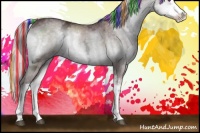 Horse Color:Painted Chocolate Silver Blue Onyx Chinchilla Ice Sabino 