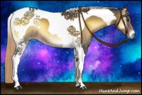Horse Color:Chocolate Palomino Onyx Tobiano 