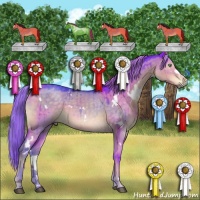 Horse Color:Platinum Watercolor White Spotted Chocolate Palomino Dun Brindle