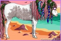 Horse Color:Painted Chocolate Silver Classic Champagne Chinchilla Splash Tobiano 