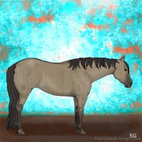 Horse Color:Smoky Grullo Brindle