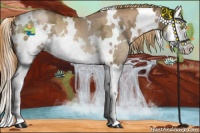 Horse Color:White Spotted Liver Chestnut Ice Pearl Splash Rabicano 