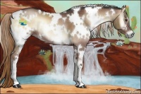 Horse Color:White Spotted Liver Red Onyx 