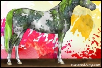 Horse Color:Watercolor Plaid  White Spotted Liver Red Onyx Ice 