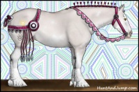 Horse Color:Platinum White Spotted Gold Champagne Dun Splash Frame 