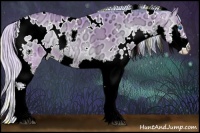 Horse Color:Watercolor White Spotted Silver Brown Ice Onyx Splash