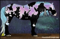 Horse Color:Watercolor White Spotted Brown Onyx Splash