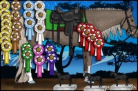 Horse Color:Silver Black 