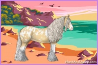 Horse Color:Gold Cream Champagne Sabino Splash Blanket 