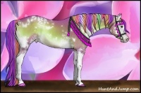 Horse Color:Painted Watercolor White Spotted Liver Red Onyx