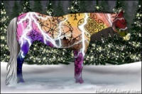 Horse Color:Brown Dun Sabino Splash