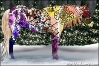 Horse Color:Amber Champagne Ice Pearl Sabino Splash Appaloosa 