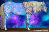 Horse Color:Nacre Plaid  White Spotted Liver Red Onyx Sabino Rabicano 
