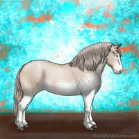Horse Color:White Spotted Chocolate Palomino Pearl 