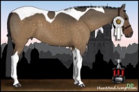 Horse Color:Brown Dun Tobiano 