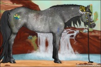 Horse Color:Black Rabicano 