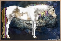 Horse Color:Painted White Spotted Brown Ice Tobiano Frame Rabicano